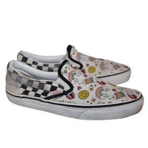 VANS Womens Flour Shop Icons Checkerboard SNEAKERS / SHOES Slip-On Sz M/5.5 W/7